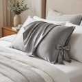 Taie d'oreiller en satin – Gris perle