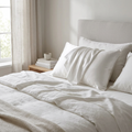 Taie d'oreiller en satin – Blanc
